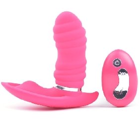 Remote Control 10-Speed Rechargeable Pink Color Silicone Butterfly Vibrator